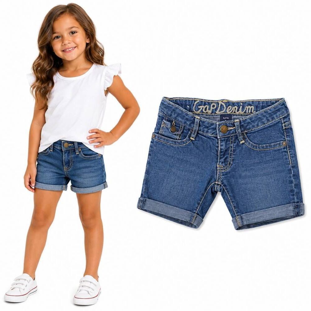 Gap Kids Denim Shorts 5T Rolled Cuff Stretch